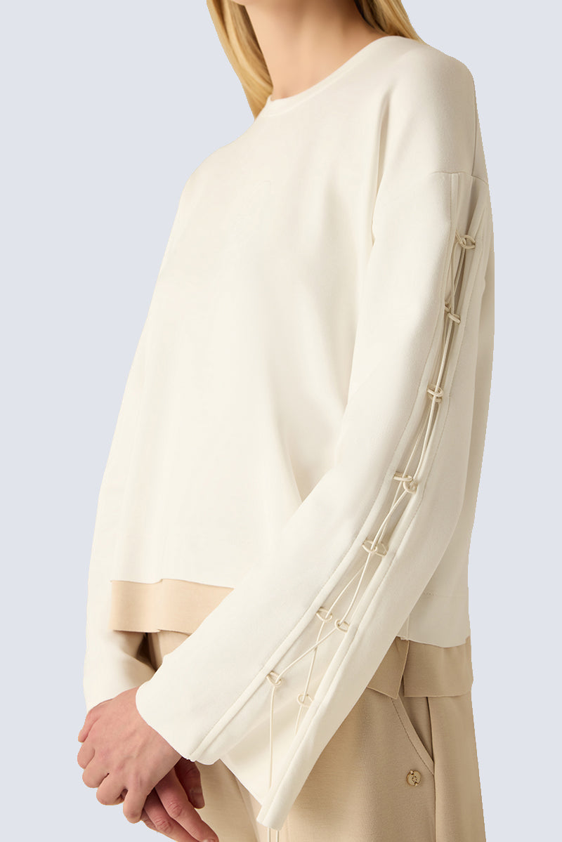 Creme Damen Sweatshirt – Cotton Combi 1 #Farbe_39611 Cotton Combi 1