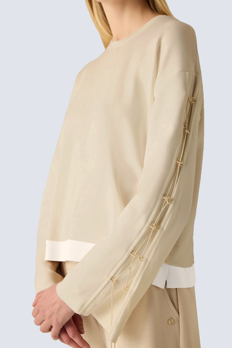 Creme Damen Sweatshirt – creme combi 1 #Farbe_40011 creme combi 1
