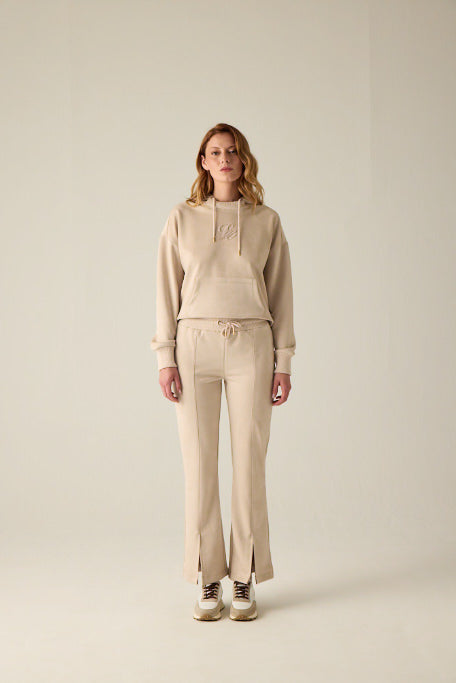 Velor trousers women – sand casual style