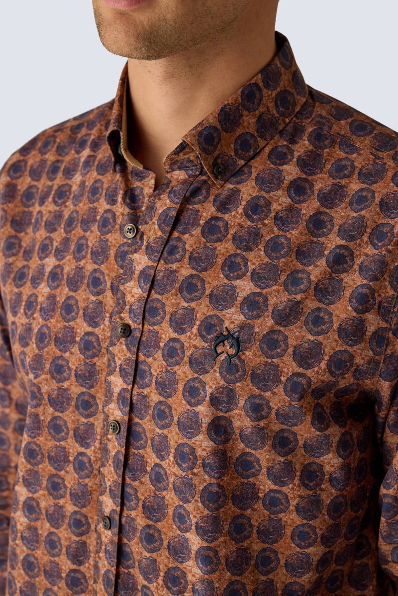 Men's modern fit shirt in brick print