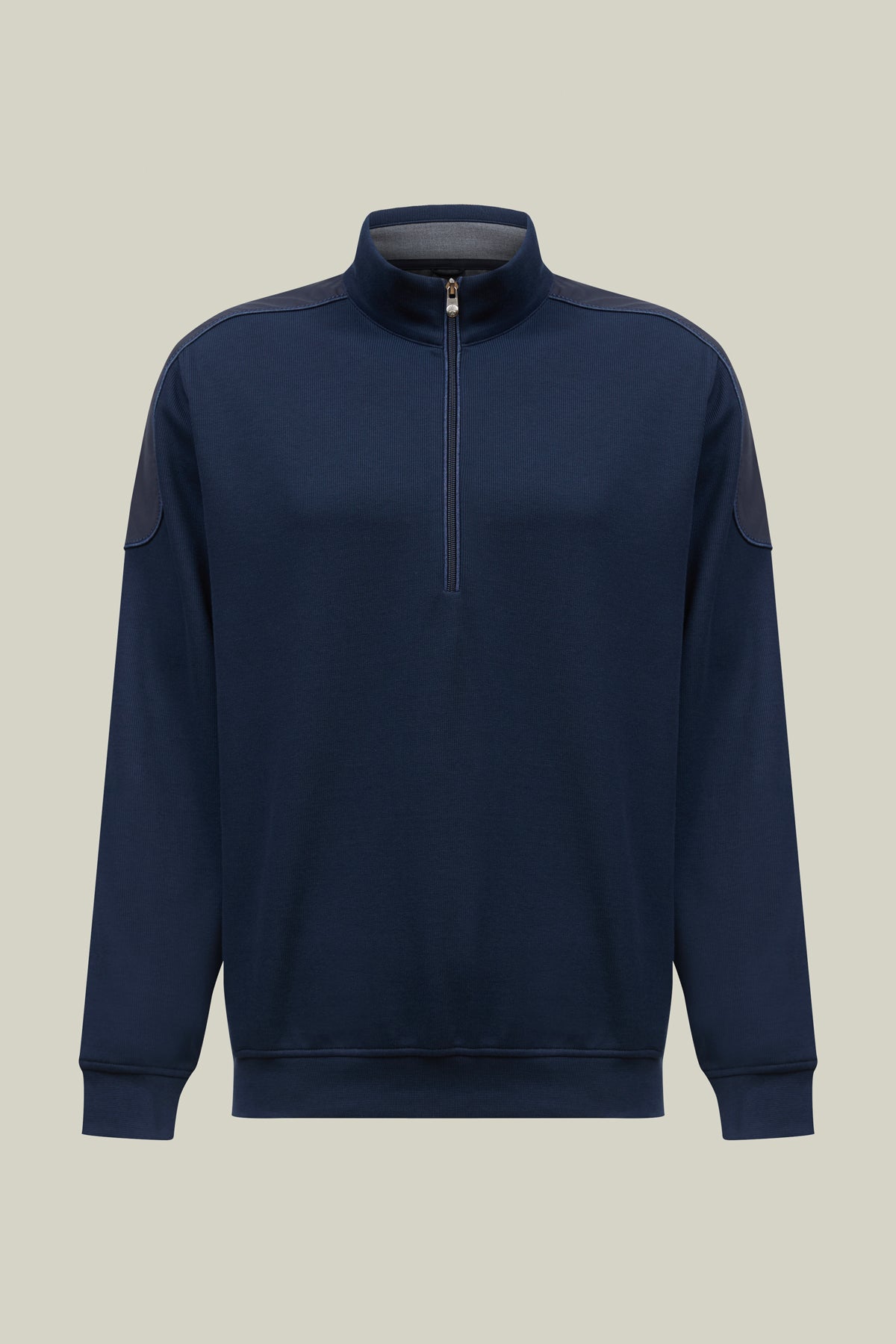 Herren Sweatshirt Modern Fit – Navy mit Halbzip