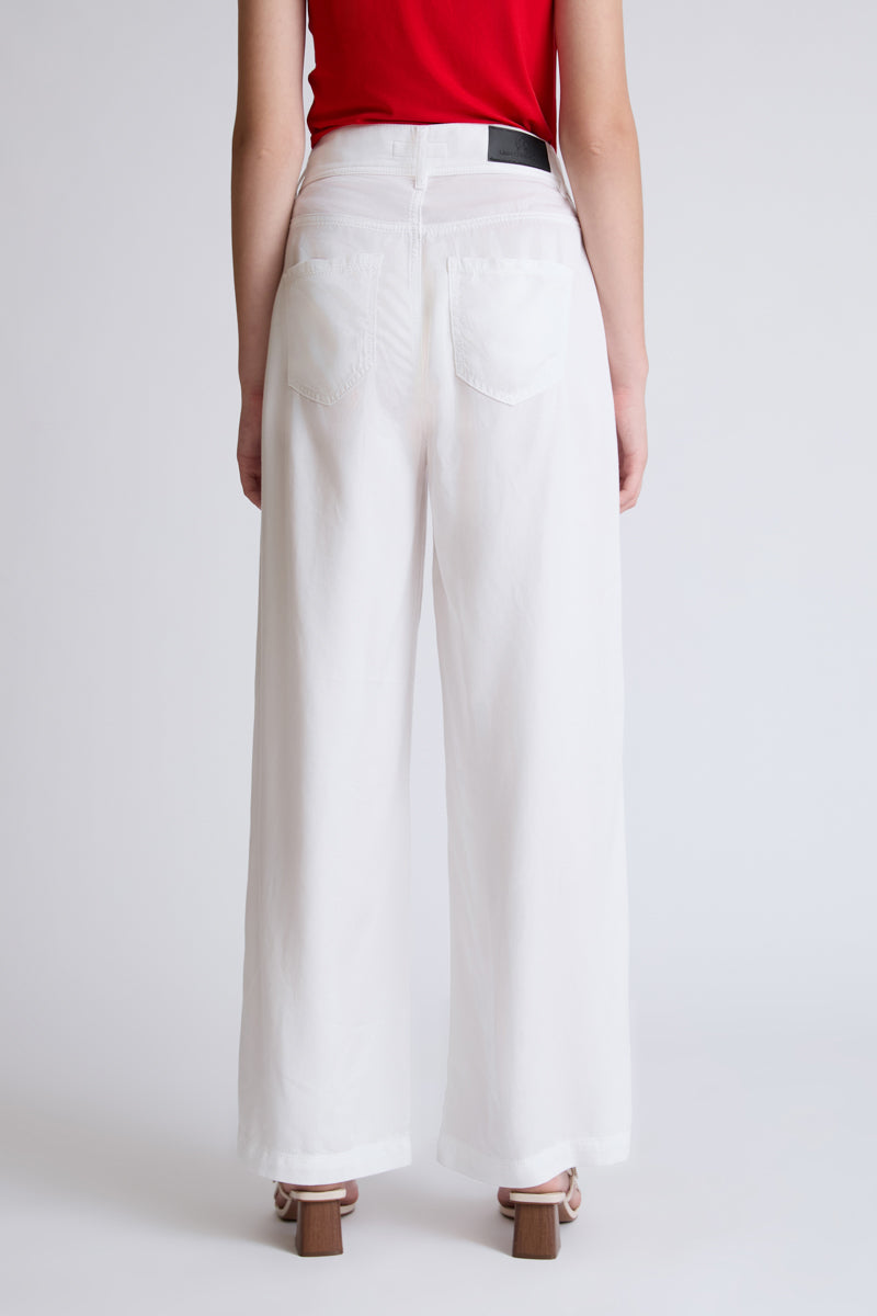 Tencel pajama pants with drawstring waist and wide leg (Ladies' pajamas pants)