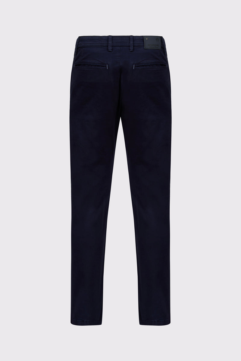 Claudio Campione Baumwoll-Chino mit Stretch – navy #Farbe_85400 navy