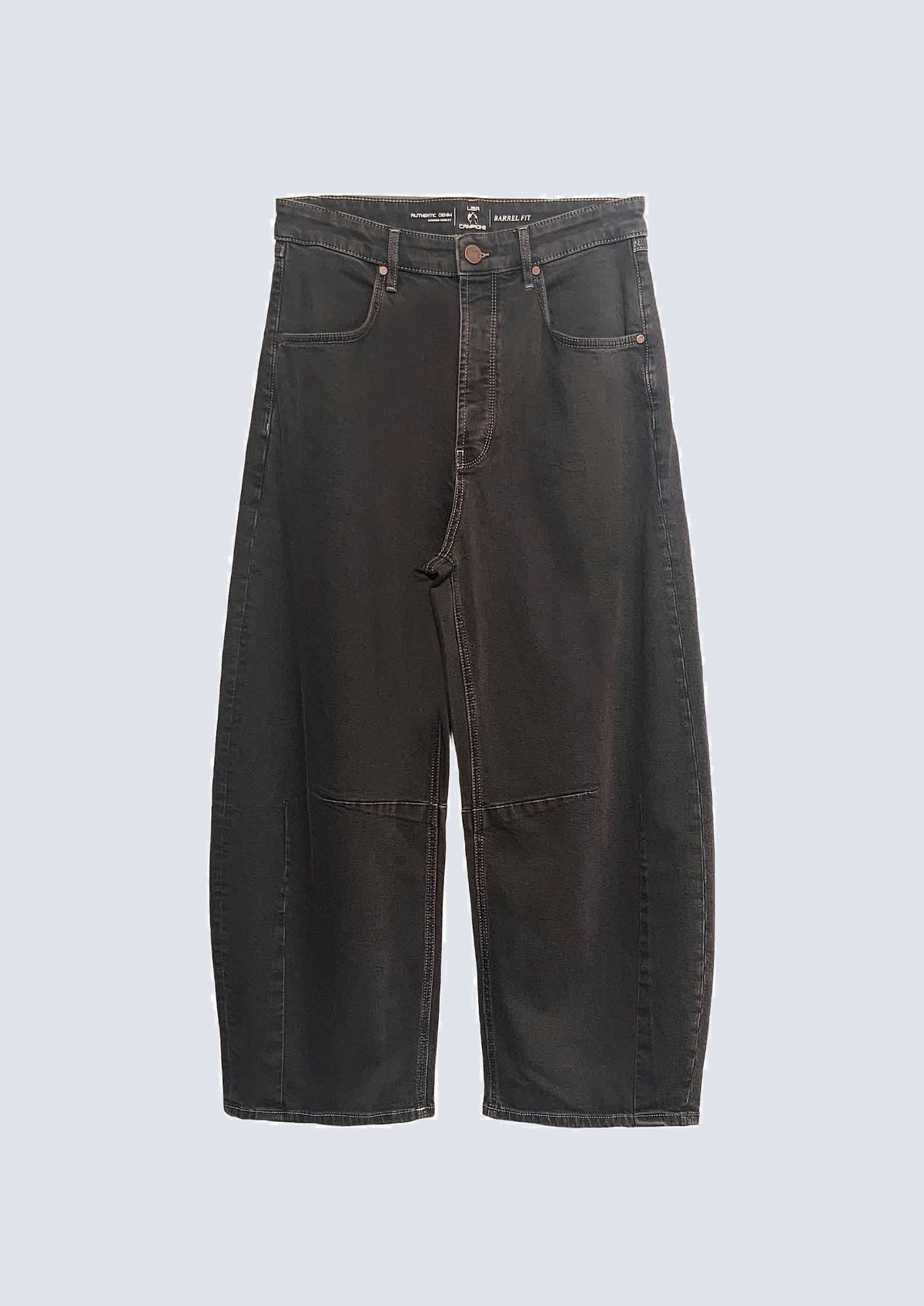 Barrel‑Jeans aus Baumwoll‑Elasthan mit Vintage‑Waschung – 43700