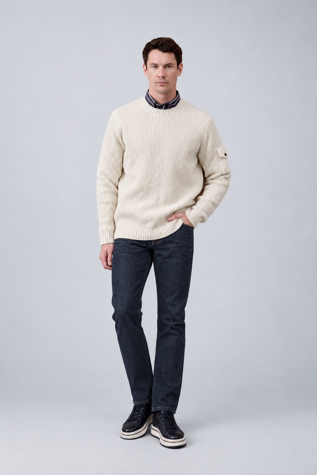Dean Regular Slim Jeans aus Baumwoll‑Elasthan‑Mix in dark indigo