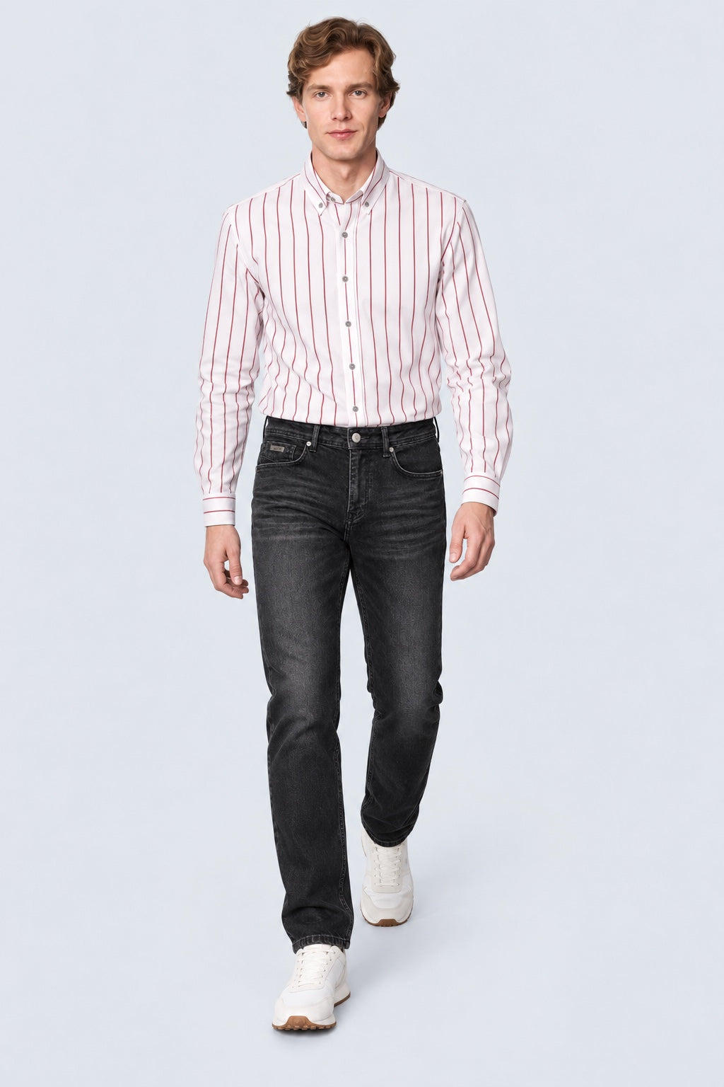 Dean Regular Slim Jeans in Dark Denim Optik in black