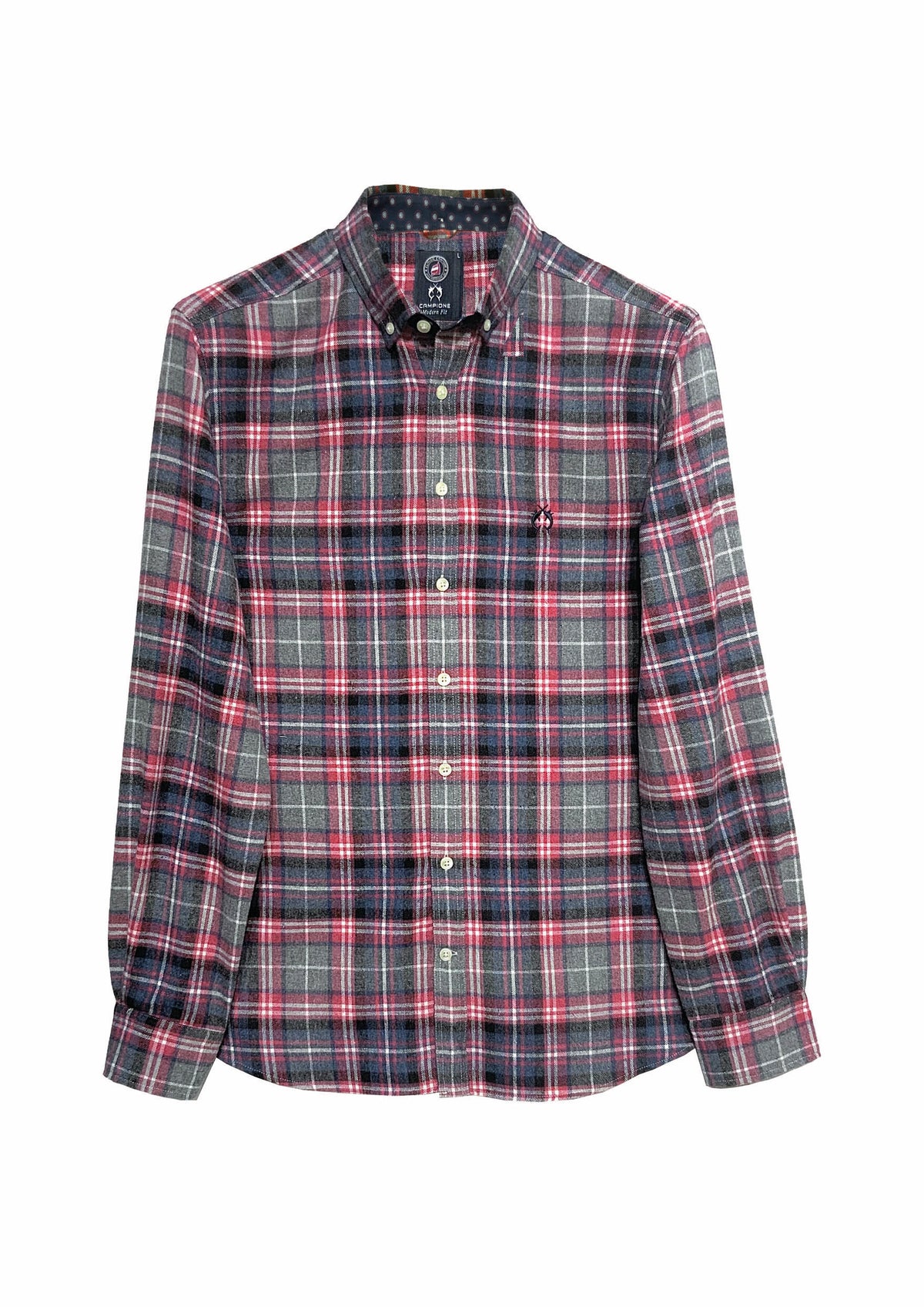 Button‑Down‑Hemd aus Baumwolle mit Karomuster in navy stripe 7
