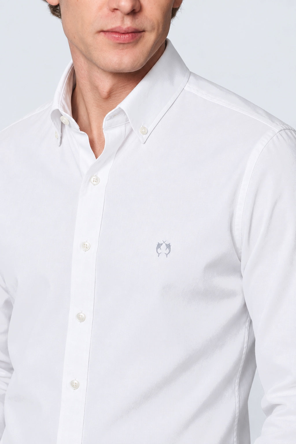 Performance‑Hemd mit Under Button‑Down Kragen in white, Ansicht 3