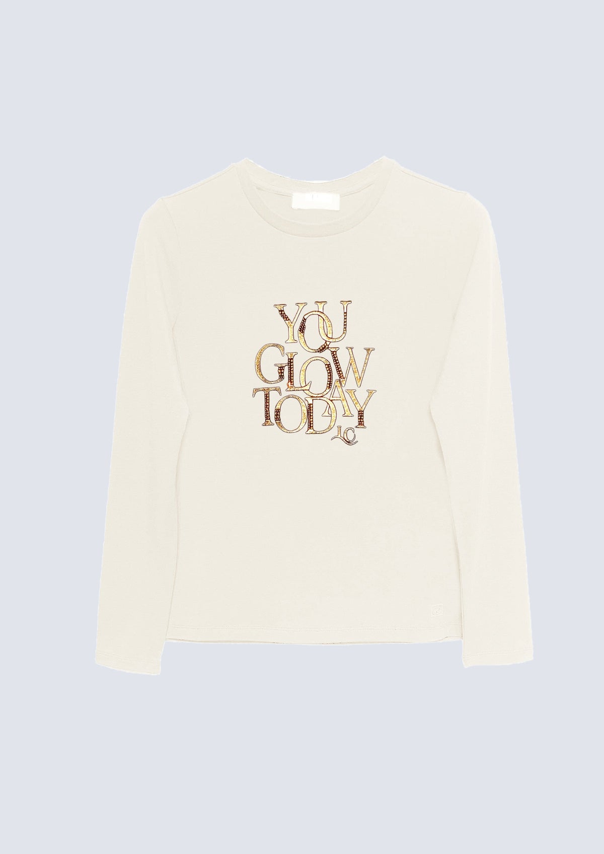 T‑Shirt aus Baumwolle‑Modal‑Mix mit Statement‑Print – 40400