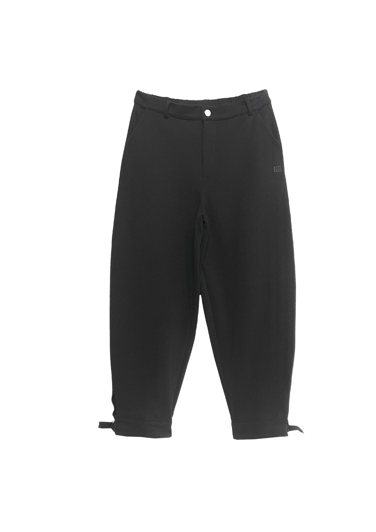 Sweat‑Hose aus Baumwoll‑Mix mit schmal zulaufendem Bein in black