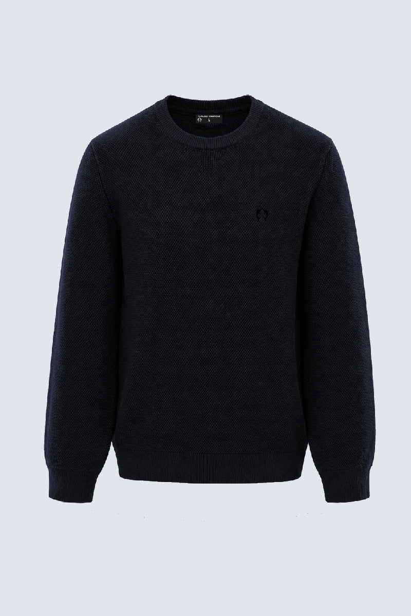 Feinstrick-Pullover mit Rundhalsausschnitt und Kontrastschultern in black, Ansicht 3