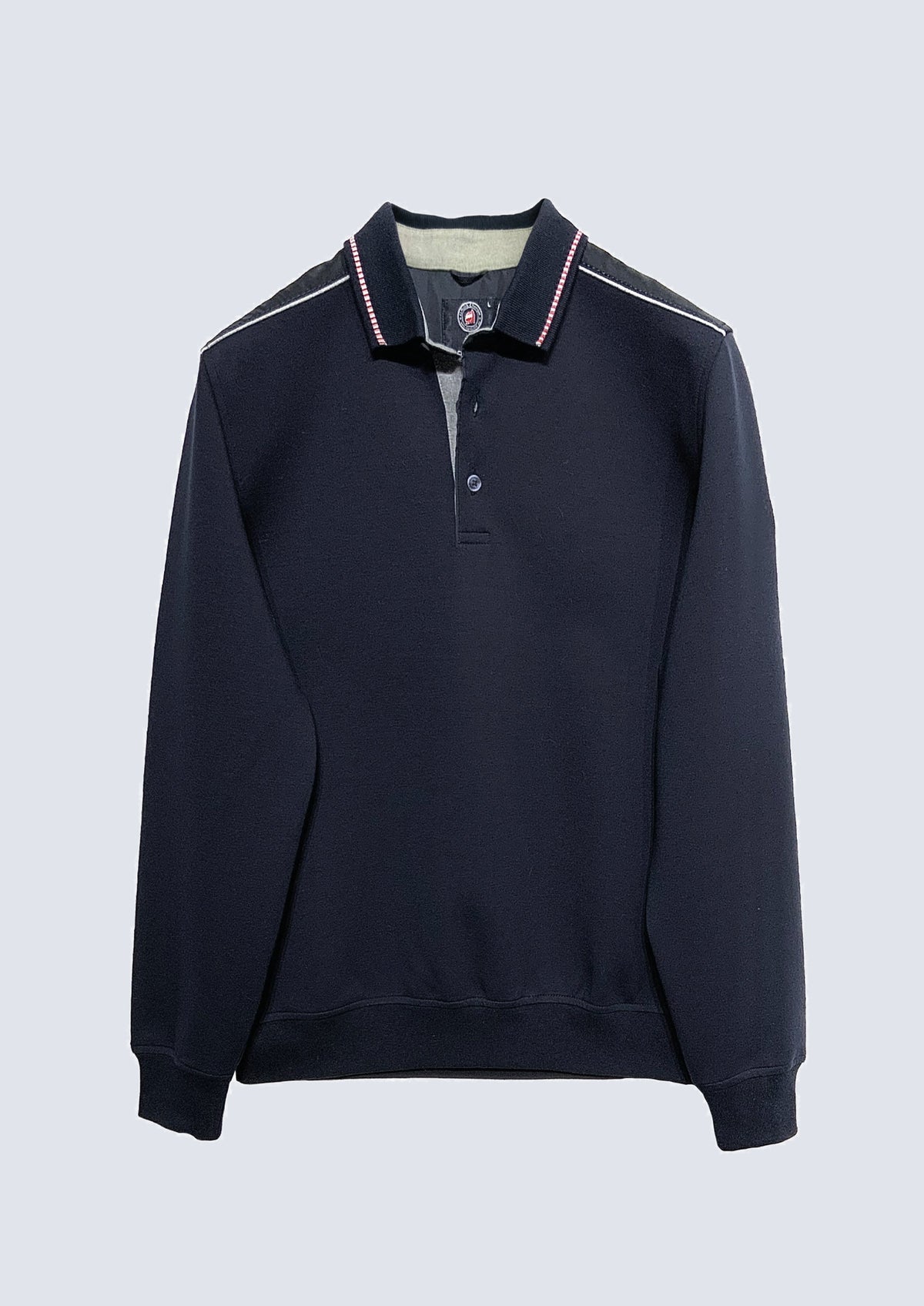 Sweat‑Polo aus Baumwoll‑Mix mit maritimen Kontrastdetails – 85400