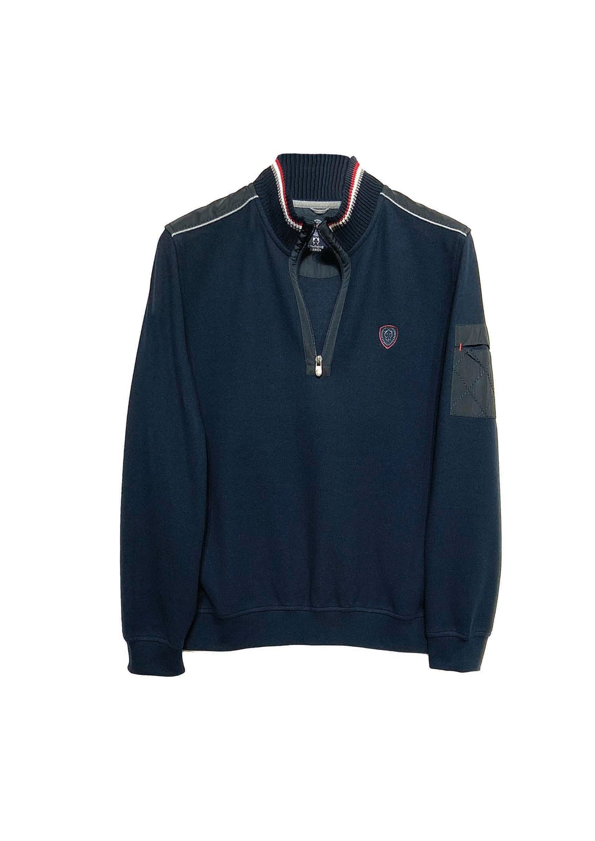 Sweatshirt mit Stehkragen und Reißverschluss aus Baumwoll‑Mi – 85400