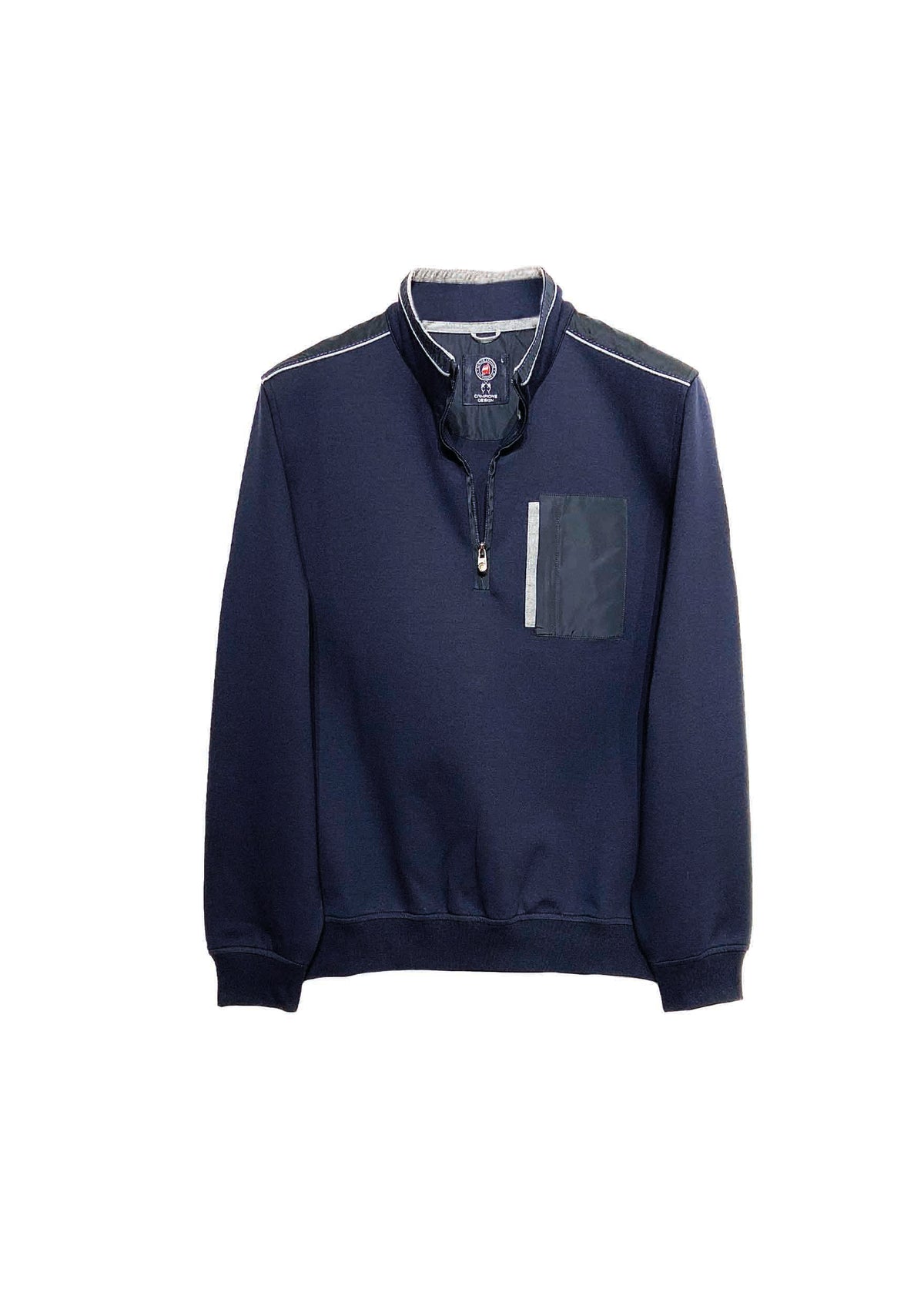Sweatshirt mit Stehkragen und Brusttasche – 85400