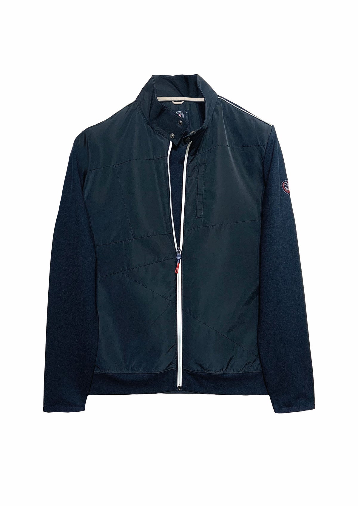 Jacke mit Stehkragen in Materialmix‑Optik – 85411