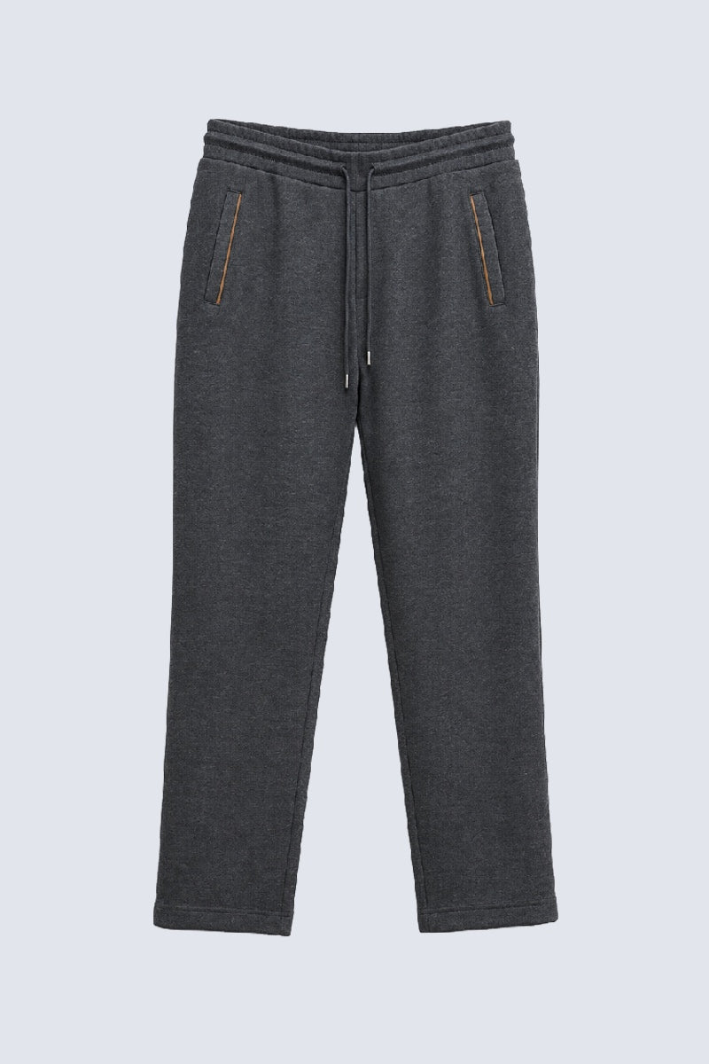 Sweat‑Hose aus Baumwoll‑Polyester‑Mix mit Tunnelzugbund in anthra mel.