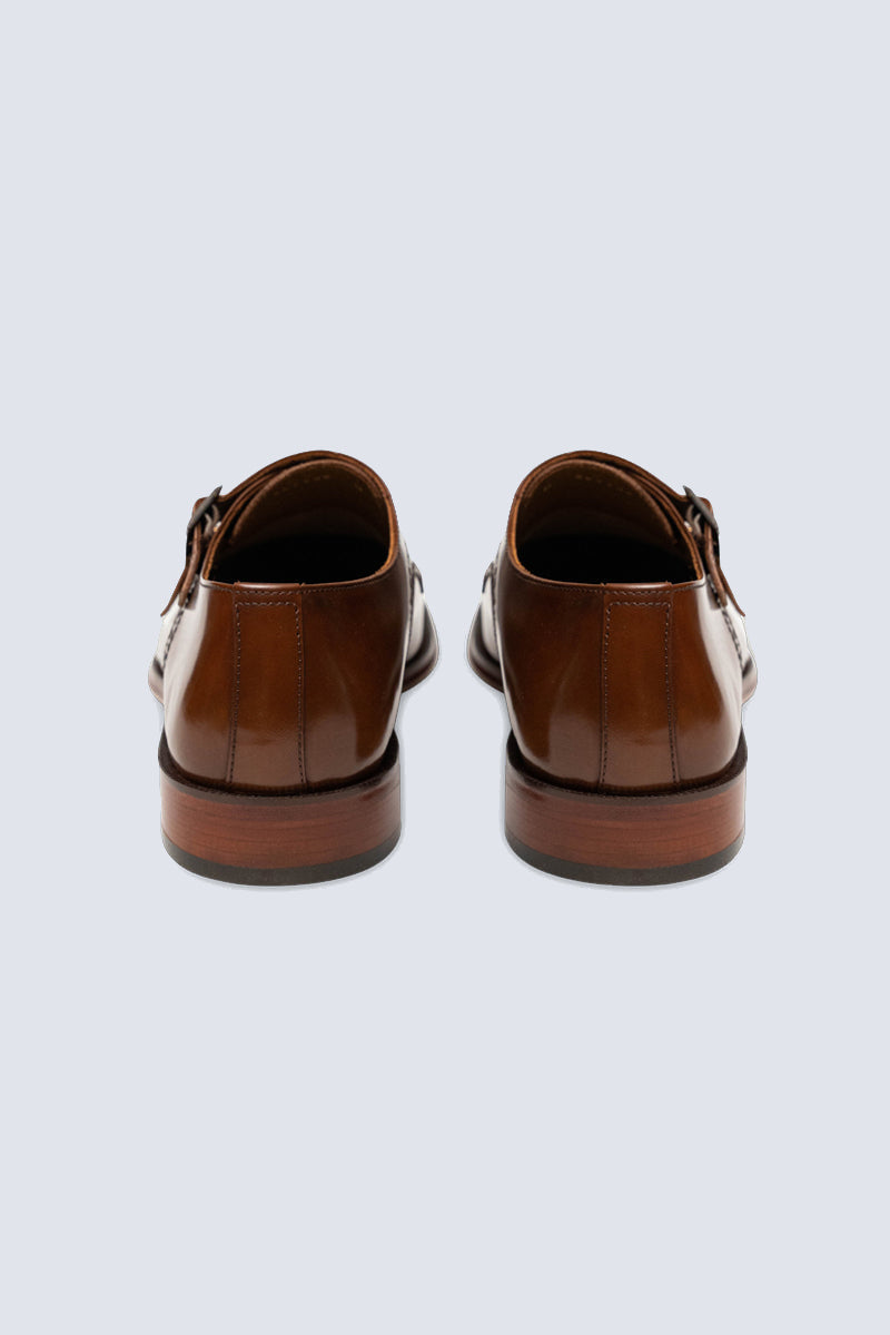 Herren Monk Strap Schuhe – Brown