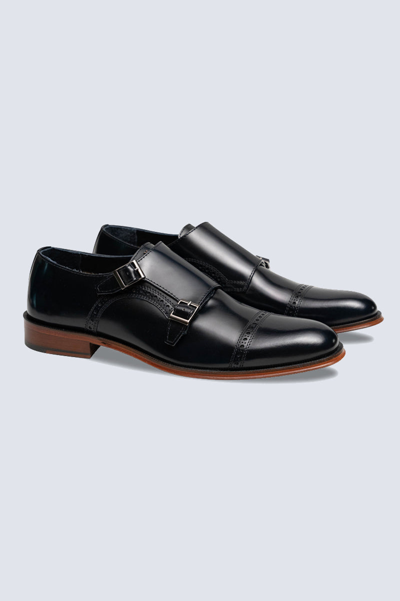 Herren Monk Strap Schuhe – Brown
