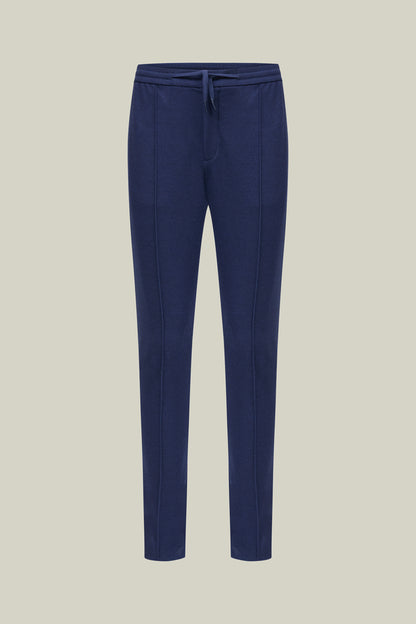 Men's leisure trousers navy – with drawstring