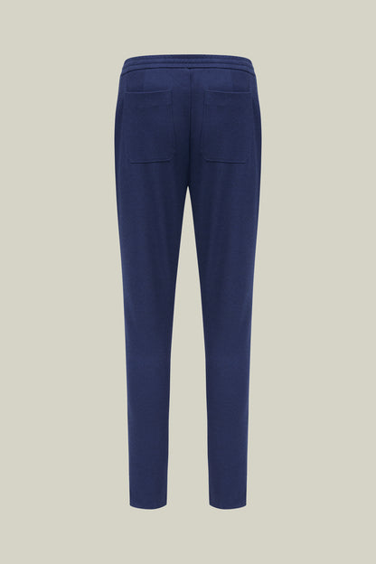 Men's leisure trousers navy – with drawstring