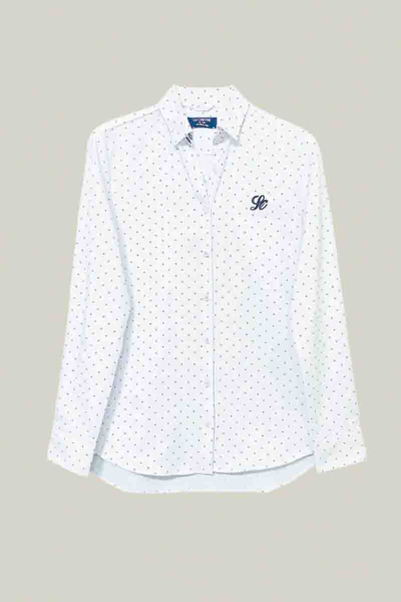 Kadın Polka Dot Gömlek – Beyaz