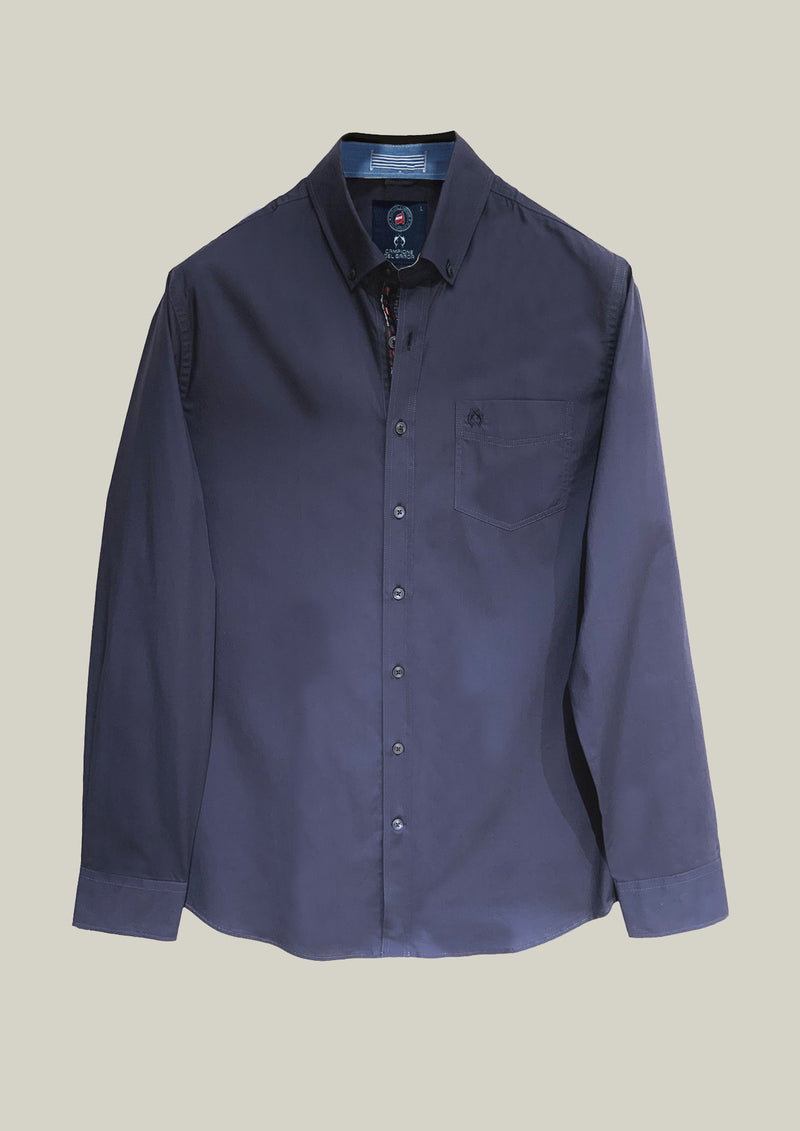 Men's casual shirt Seablue – with breast pocket