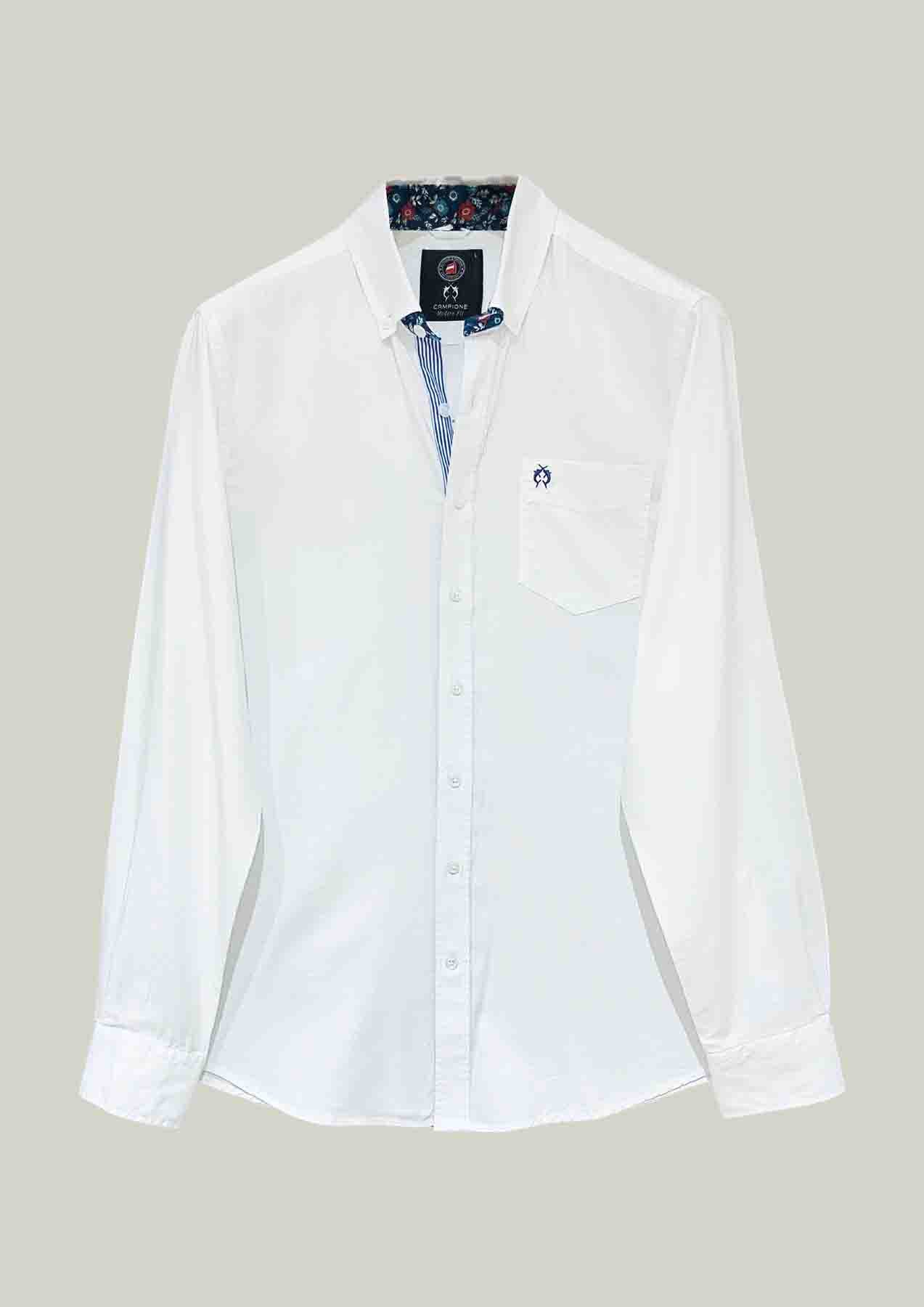 Herren Freizeithemd White – Mit Brusttasche