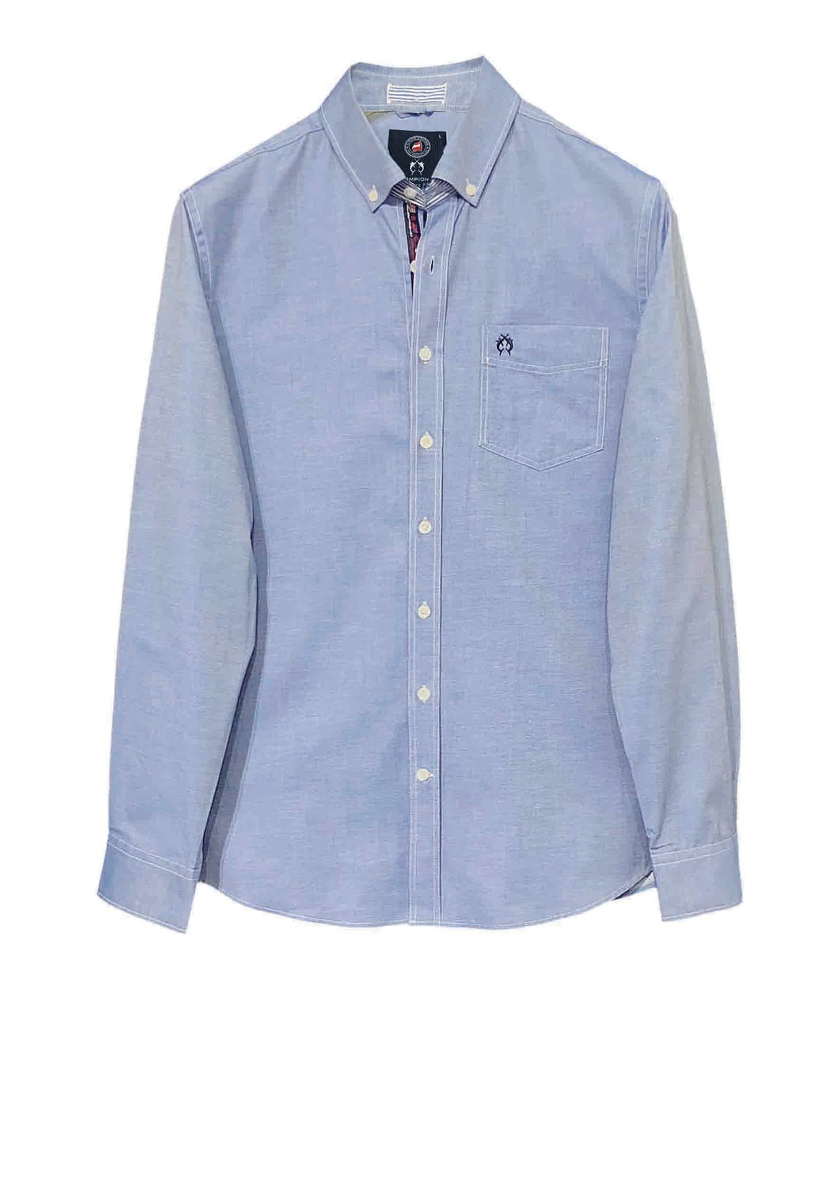 Men's casual shirt Sea Blue – cotton with breast pocket