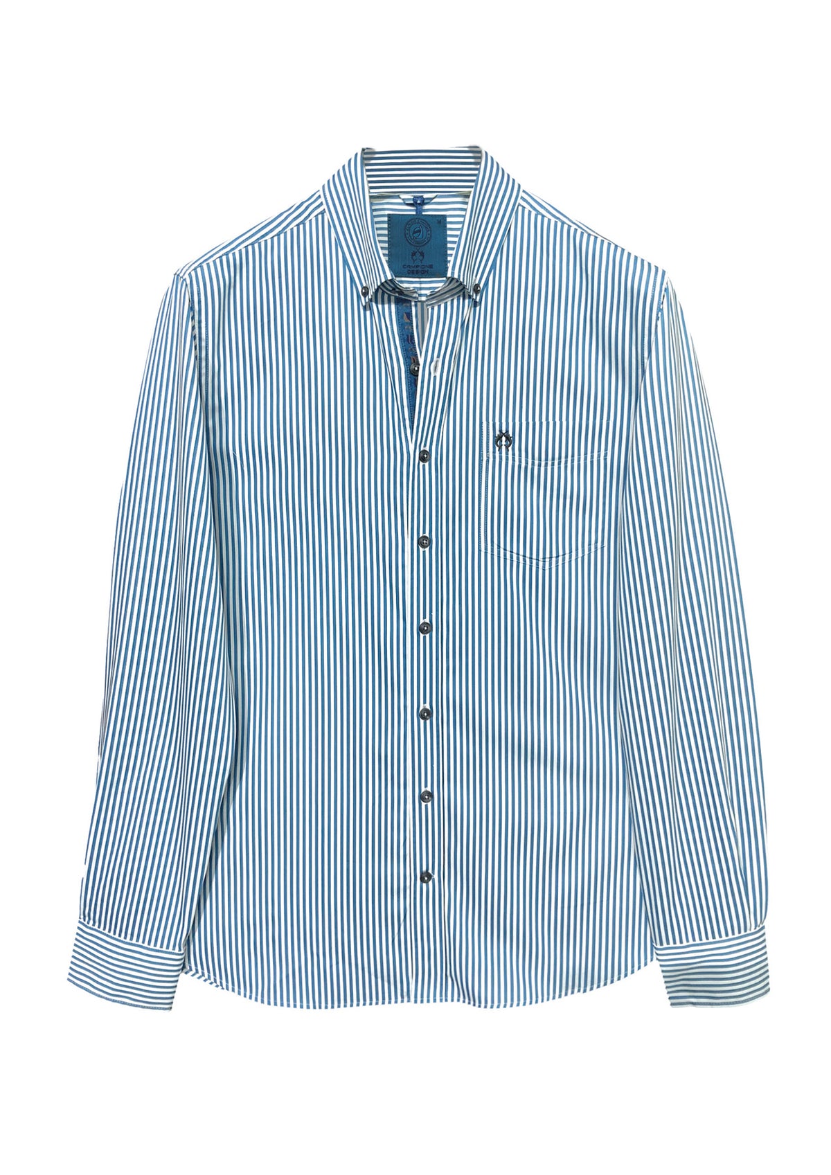 Herren Hemd Modern Fit – Blue White Gestreift 100% Baumwolle – aquamarine stripe 1 #Farbe_82441 aquamarine stripe 1