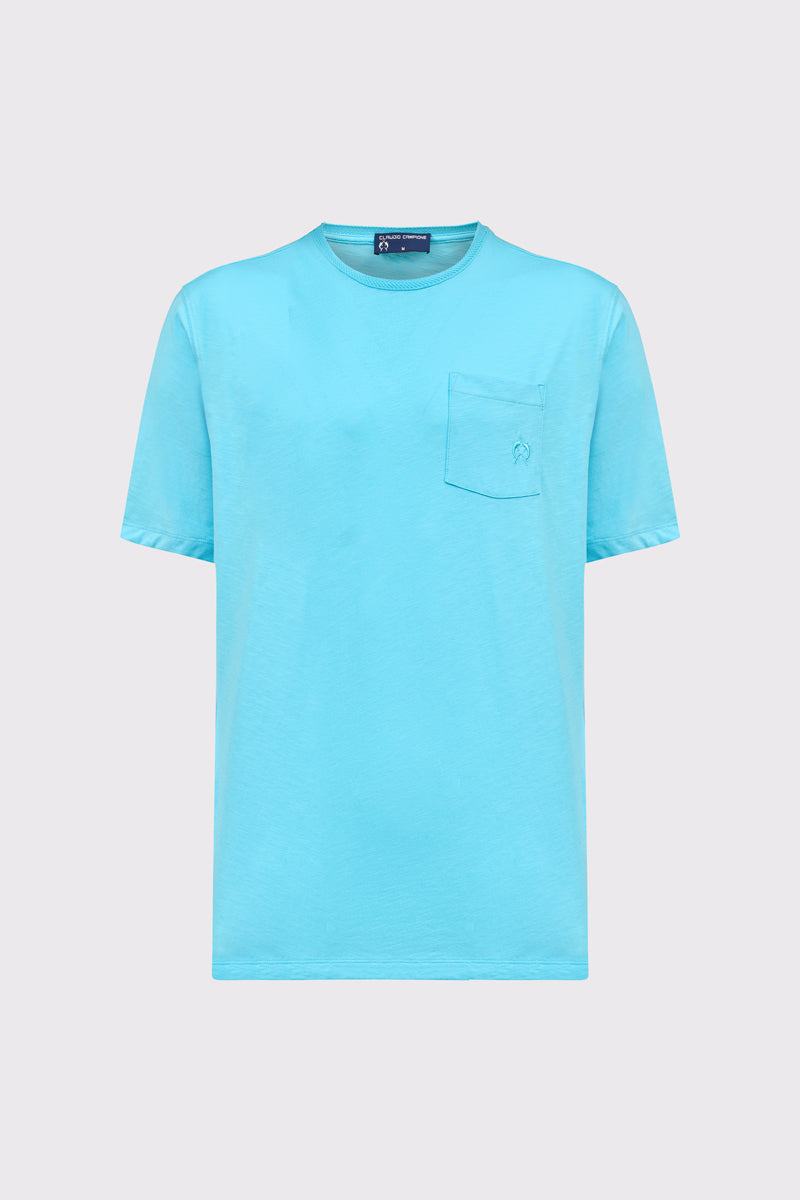 T-Shirt  Zeitloser Komfort aus 100 % Baumwolle – turqoise #Farbe_82000 turqoise