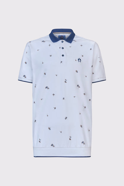 Polo‑T‑Shirt aus reiner Baumwolle mit Button‑Down‑Kragen (1/2 Arm)
