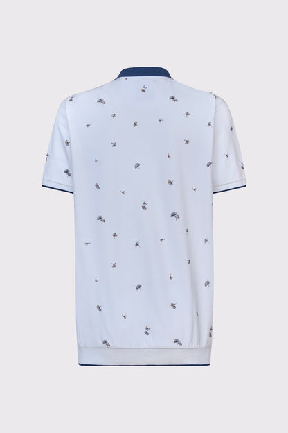 Polo‑T‑Shirt aus reiner Baumwolle mit Button‑Down‑Kragen (1/2 Arm)