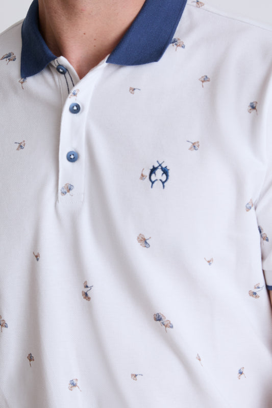 Polo‑T‑Shirt aus reiner Baumwolle mit Button‑Down‑Kragen (1/2 Arm)