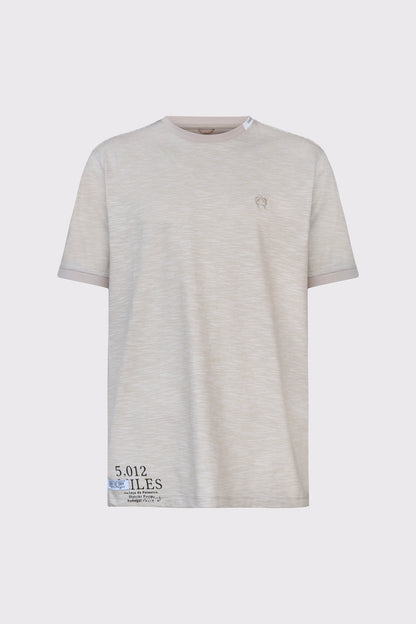 Baumwoll‑T‑Shirt mit feinem Streifenmuster (1/2 Arm)