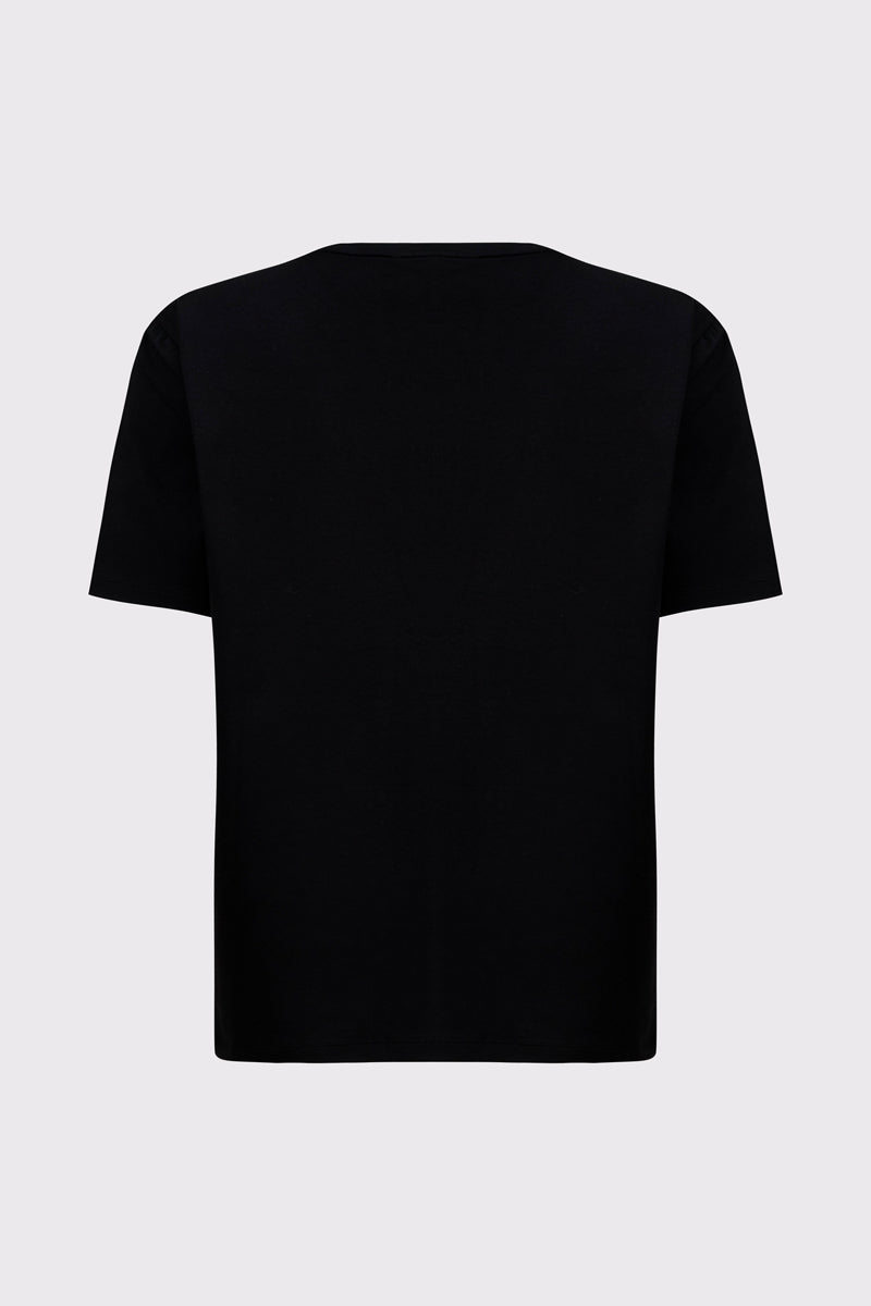 Herren T-Shirt Modal-Baumwolle – weich & modern – black #Farbe_93000 black