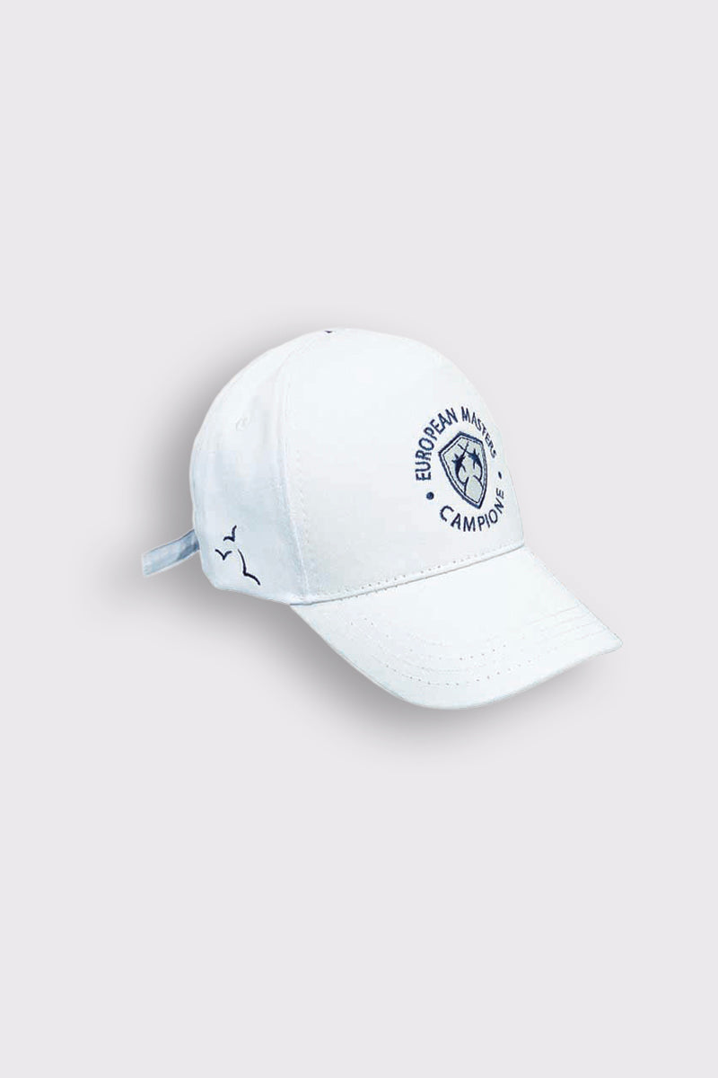 Claudio Campione Baseballkappe aus 100 % Baumwolle mit Logo-Stickerei – white #Farbe_10000 white