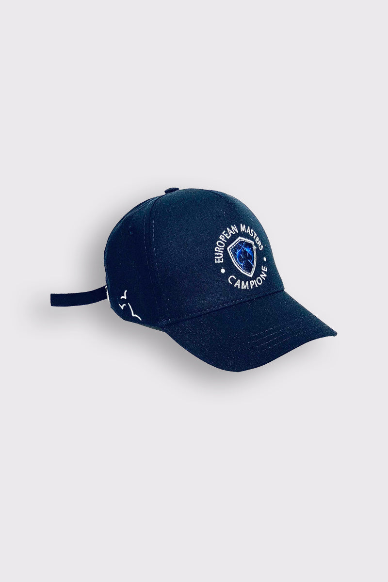 Claudio Campione Baseballkappe aus 100 % Baumwolle mit Logo-Stickerei – navy #Farbe_85400 navy