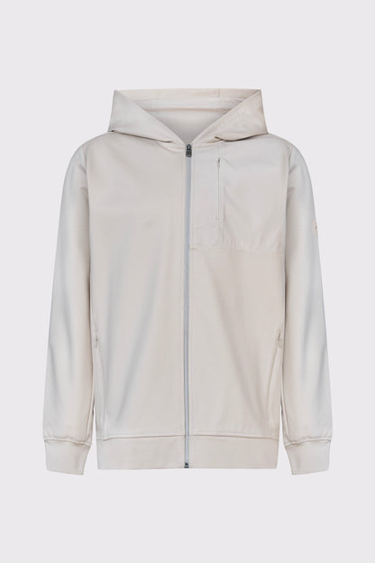 Hoodie‑Sweat‑Jacke aus Rayon‑Polyamid‑Lycra‑Mix mit Zipper
