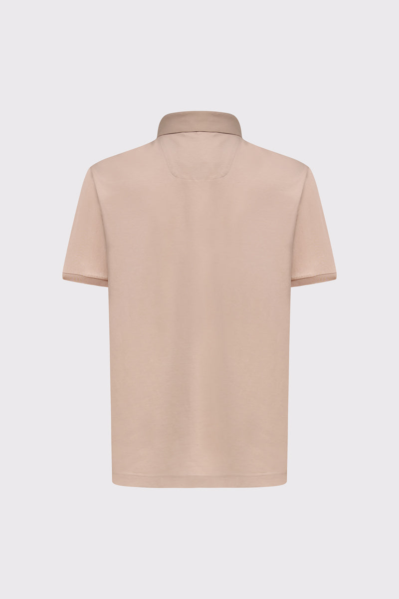 Polo-Shirt aus Modal-Baumwolle-Polyester-Mix mit Brusttasche – sand #Farbe_40900 sand