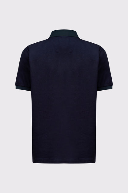 Polo‑Shirt aus Modal‑Baumwolle‑Polyester‑Mix mit Brusttasche (1/2 Arm)