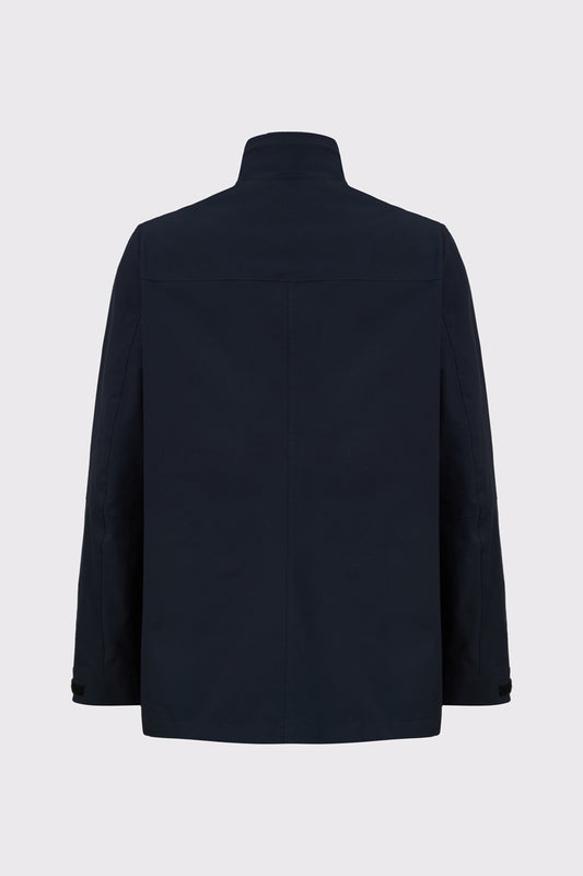Technical jacket made of a polyester-elastane blend with a stand-up collar (long sleeves)