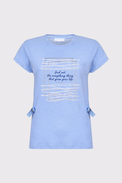 Cotton-polyester T-shirt with round neck (half sleeve)