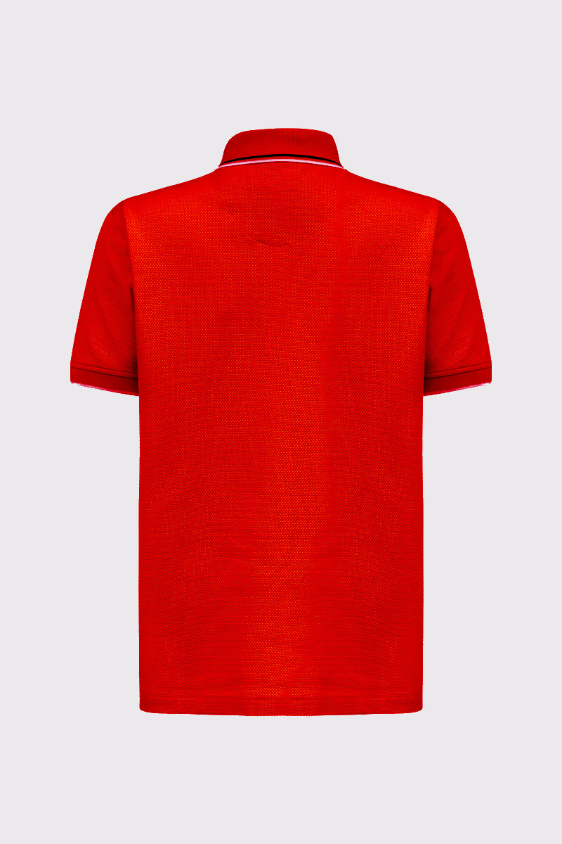 Herren Polo-Shirt Piqué – Baumwolle-Elasthan, modern – red #Farbe_60100 red
