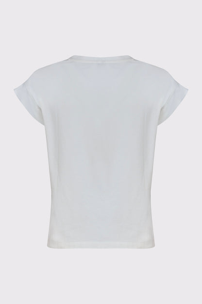 Cotton-modal-elastane T-shirt with butterfly front print (1/4 sleeves)