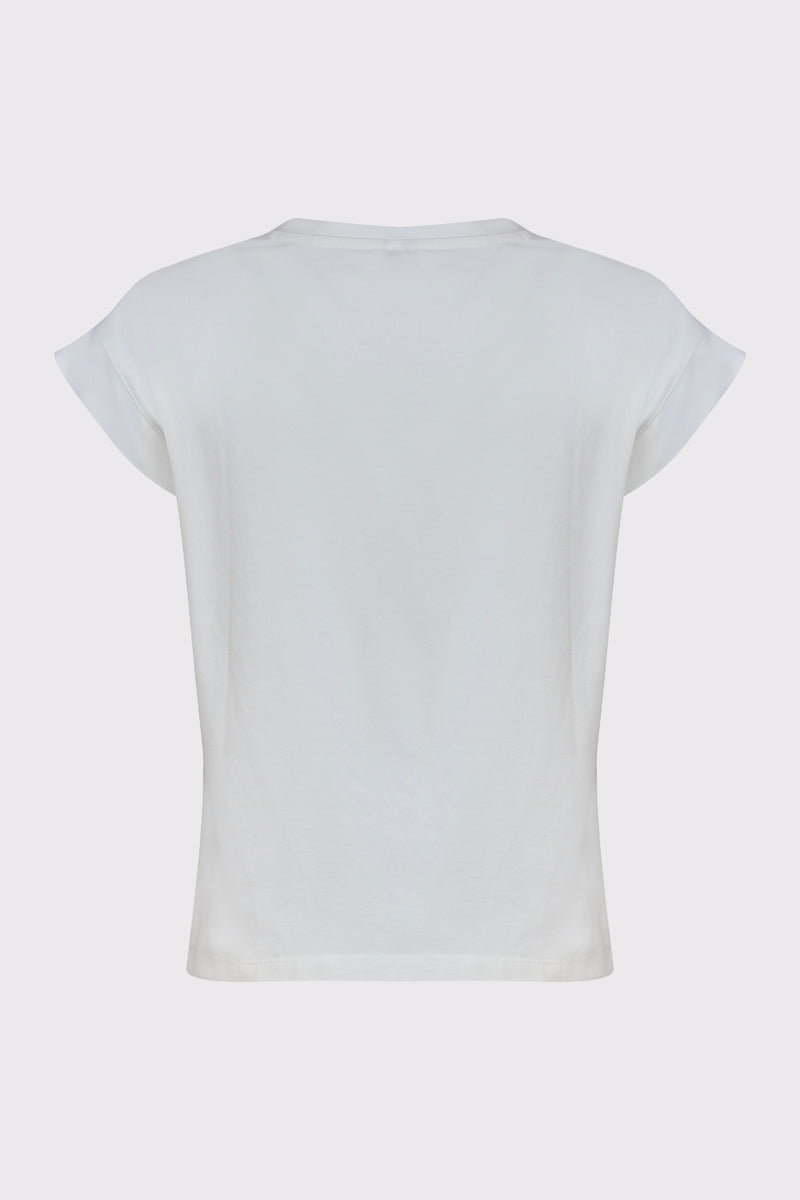 Cotton-modal-elastane T-shirt with butterfly front print (1/4 sleeves)
