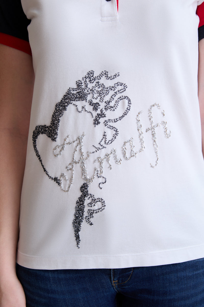 Polo-Shirt aus Baumwolle mit elastischem Anteil