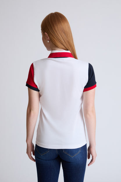 Polo-Shirt aus Baumwolle mit elastischem Anteil