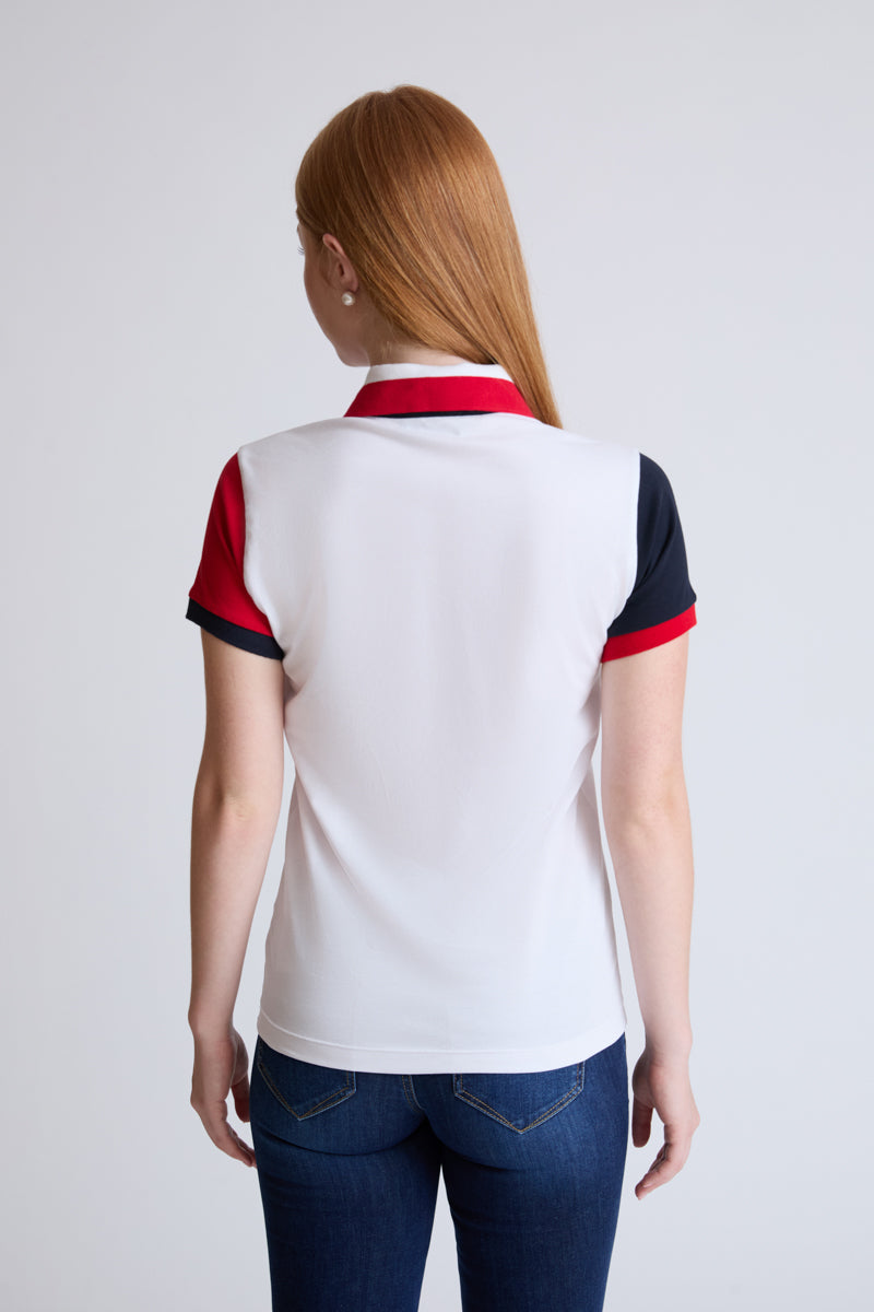 Polo-Shirt aus Baumwolle mit elastischem Anteil