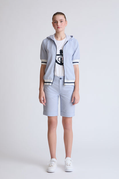 Bermuda-Shorts aus Baumwoll-Polyester-Mix mit Elastikbund