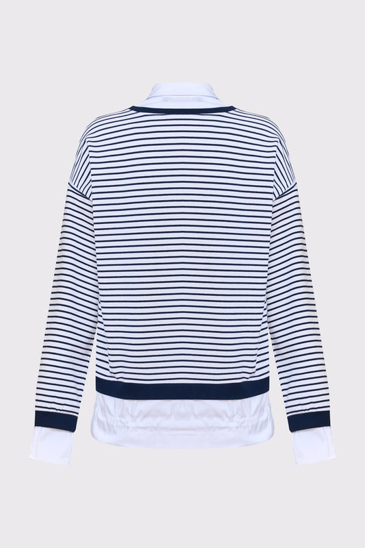 Sweatshirt mit Stehkragen aus Baumwolle-Modal-Mix (1/1 Arm)